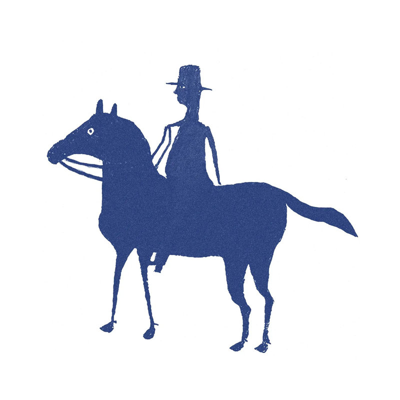 Man on Horseback 1 Piece Wrapped Canvas Wall Art, 45.72 cm H x 45.72 cm W