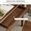 Petit bureau d'écriture simple en bois massif brun noisette-47598951