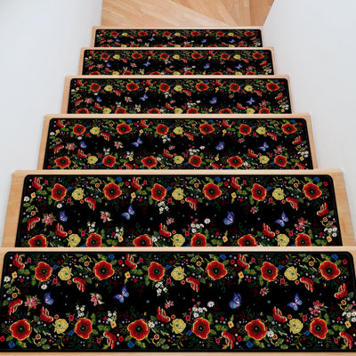 Tapis d'escalier antidérapant 8 po x 30 po, paquet de 15 marches pour fleurs