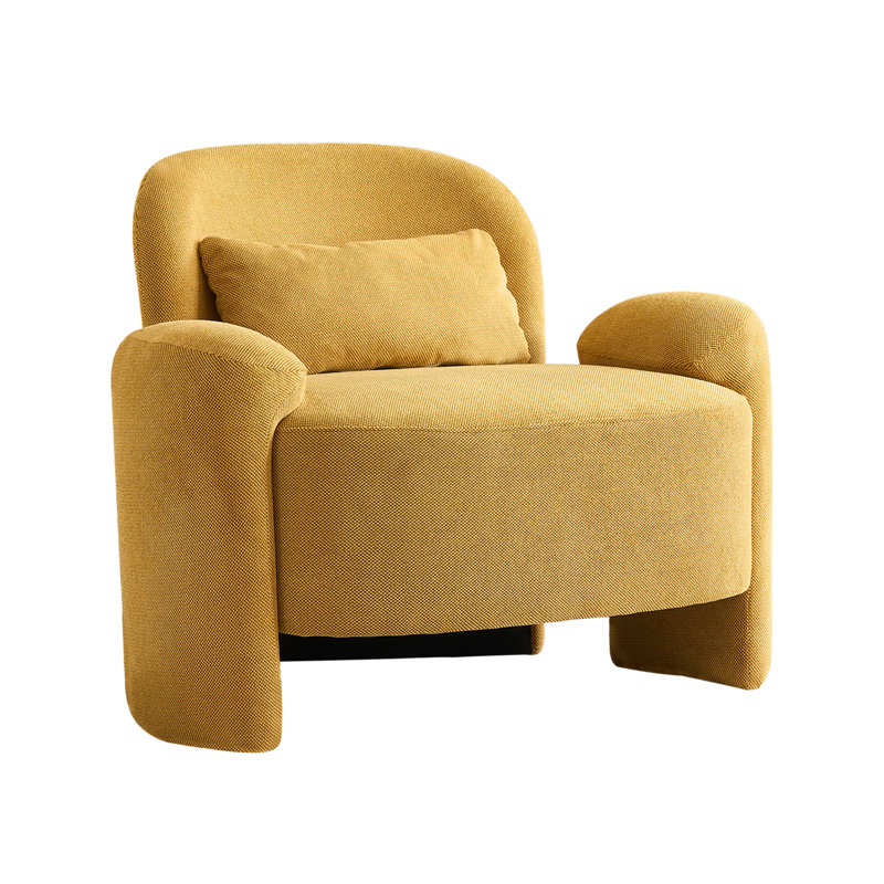 Fauteuil d'appoint moderne surdimensionné 37,2 po, Jaune