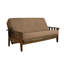 Structure de futon Tucson au fini noyer rustique avec matelas en pierre de lin-1622473334
