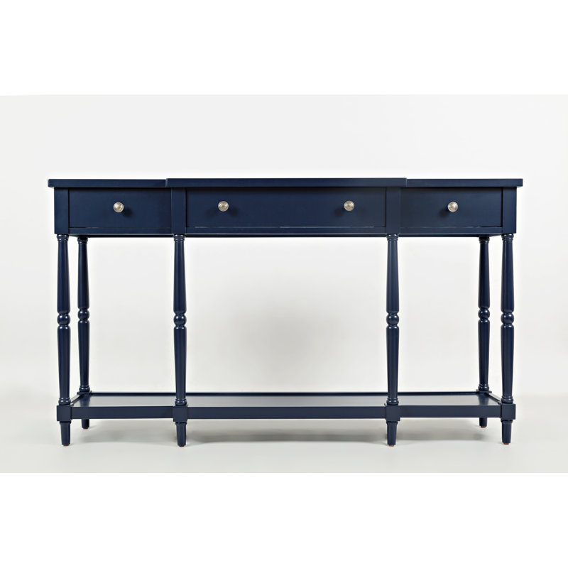 Cale 152cm Solid Wood Console Table, Navy