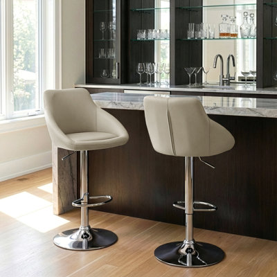 Marwin Swivel Upholstered Adjustable Height Counter Stool