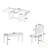 6-piece Extendable Dining Table Set With Upholstered Seats-1790503119