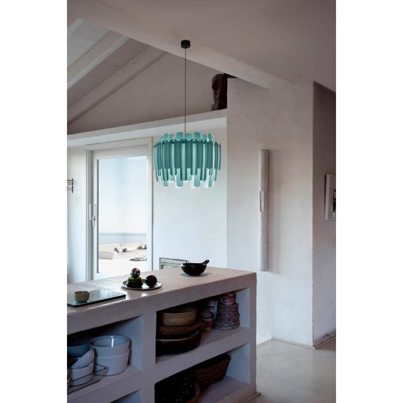 Maruja 1 - Light Pendant, E26, Sea Blue, Matte Black