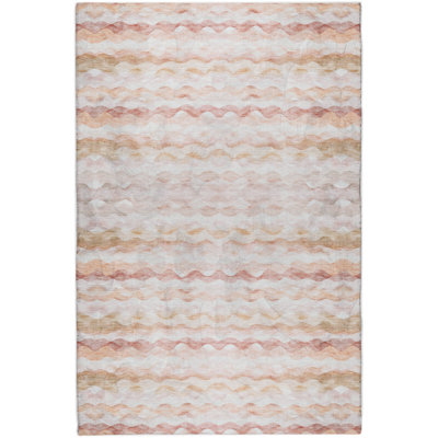 Premium Machine Washable Dream Shag ADS195 Ribbons Rug