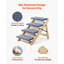 Wood Pet Stairs, 4-Step Dog Stairs for Beds, Sofa & Cars, 68 kg Load Capacity, Floded Flat Design, Stable & Sturdy Cat & Dog Step Ladder for Small Medium Large Older Pet Puppy Essentials