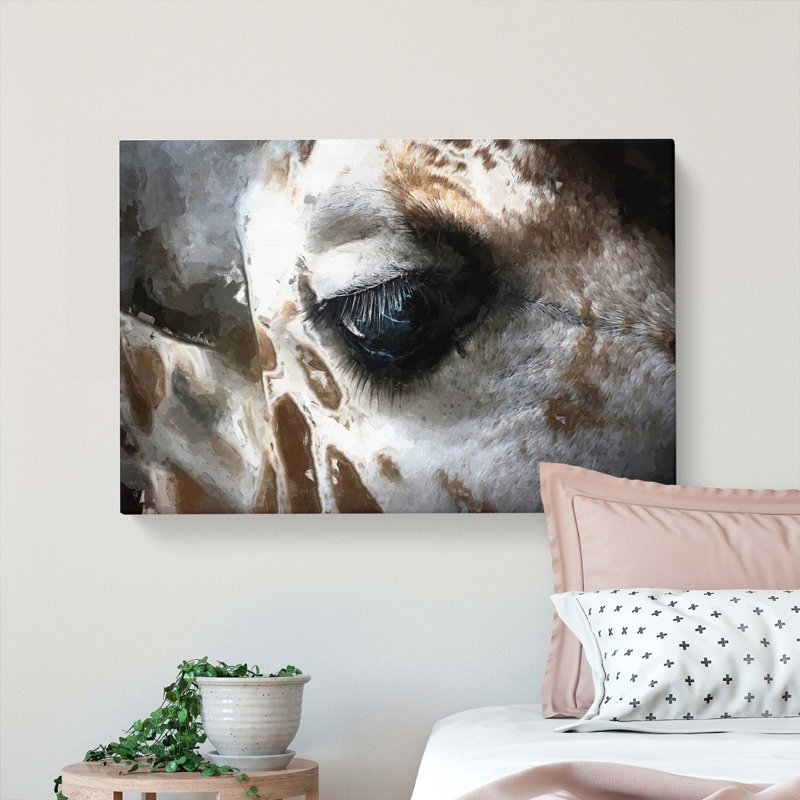 Face of a Giraffe - Wrapped Canvas, 40cm H x 60cm W x 3cm D
