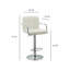 Tabouret de bar rotatif réglable en similicuir l 20 po x P 19 po x H 42 po Christies Home