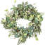 18" Farmhouse Artificial Spring Summer Eucalyptus Berry Front Door Wreath
