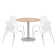 36" L Round Breakroom Table and Chair Set