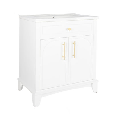 Armoire de salle de bain 27,8 po, seulement armoire, blanc