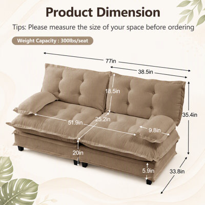 Canapé moderne deux places avec coussins à motifs ajourés, tissu chenille et design modulaire personnalisable pour salon et appartement