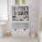 Aspasios Two-Compartment Tilt-Out Dirty Laundry Basket Tall Bathroom Cabinet with 2 Adjustable Shelves-1844167053