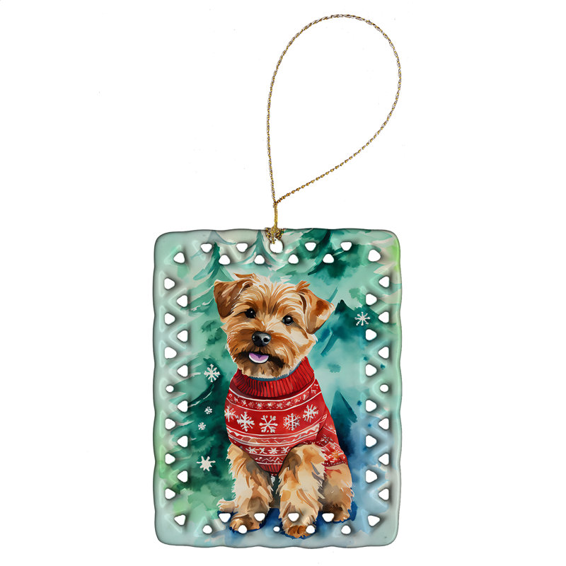 Ornement de Noël en porcelaine Norfolk Terrier, Norfolk Terrier 3536