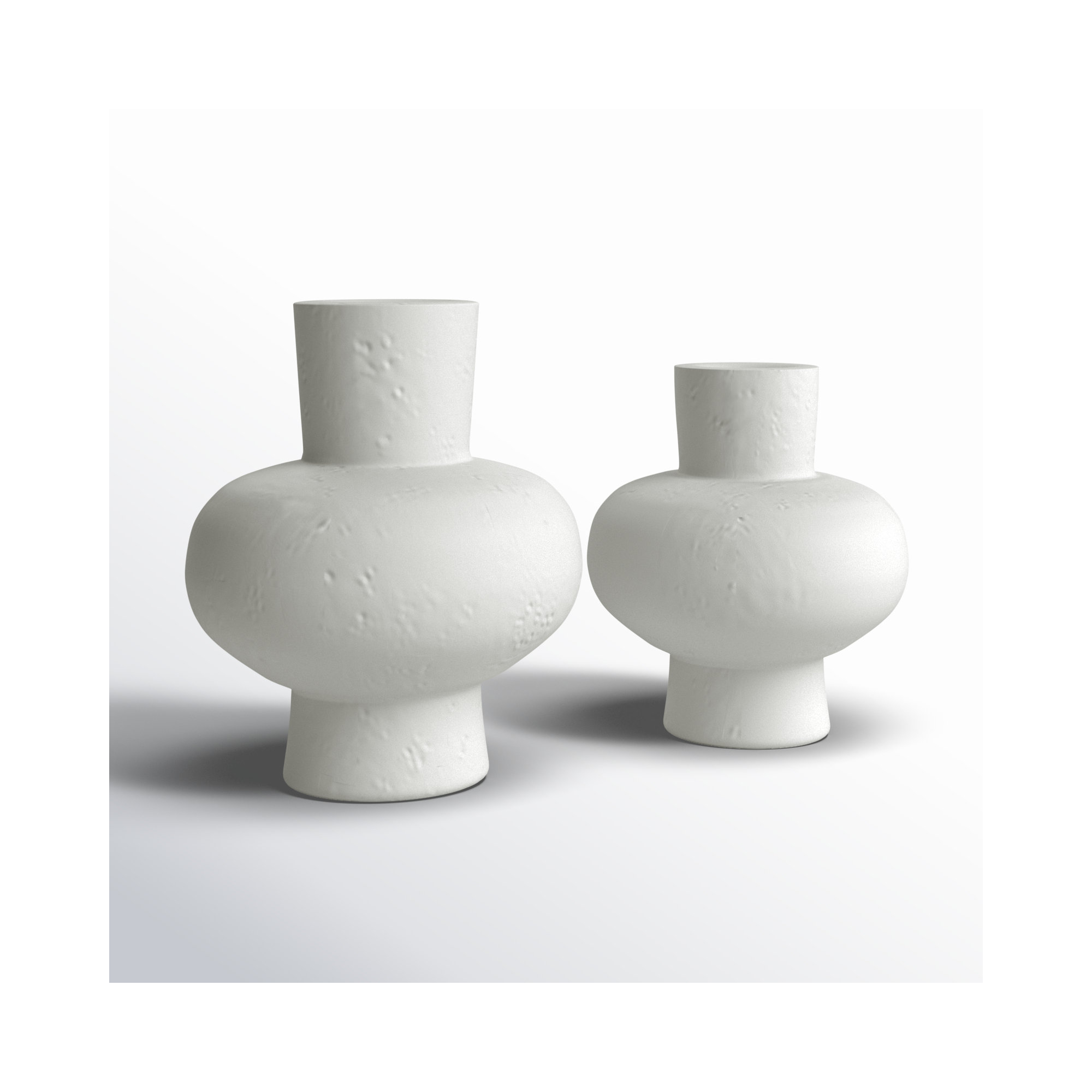Ardi 10.95'' Stoneware Table Vase, White