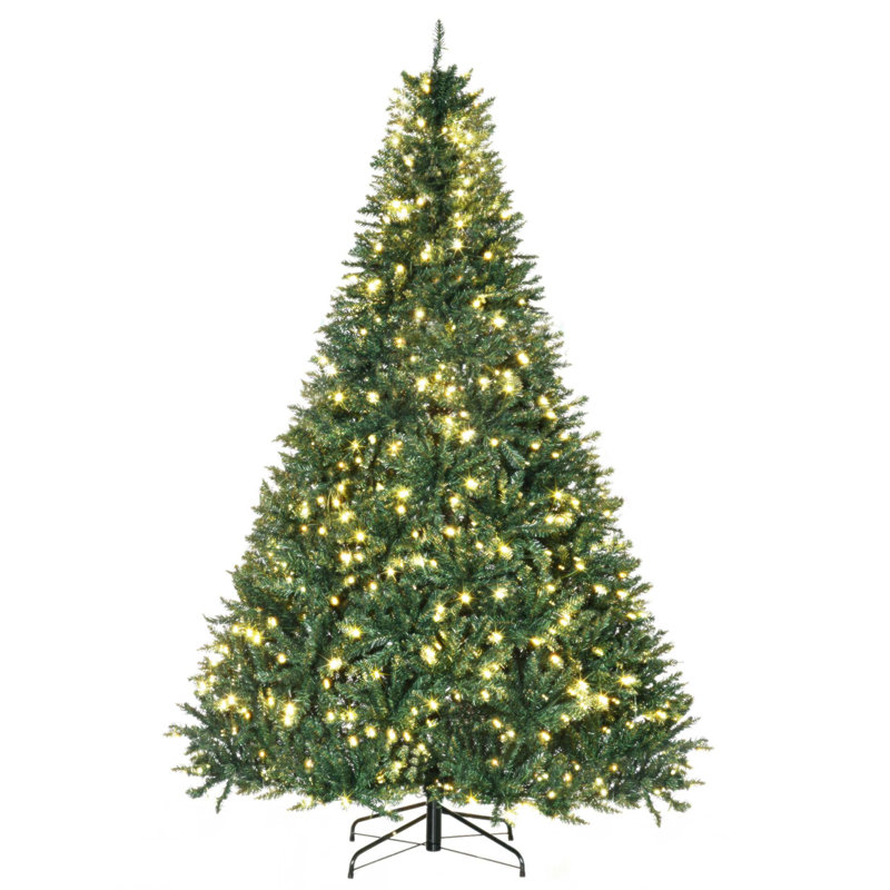 Sapin de Noël artificiel illuminé 7 pi avec branches réalistes, 700 lumières DEL chaudes et 2154 pointes