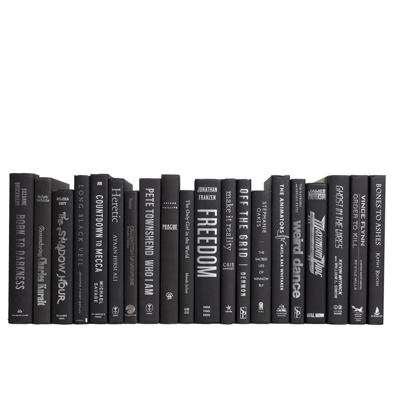 Decorative Books - Onyx & Silver Books - Black Books By The Foot
