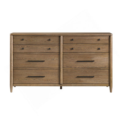 Modern Transitional 8-Drawer Dresser Storage Brown Finish Durable Bedroom Furniture 1Pc