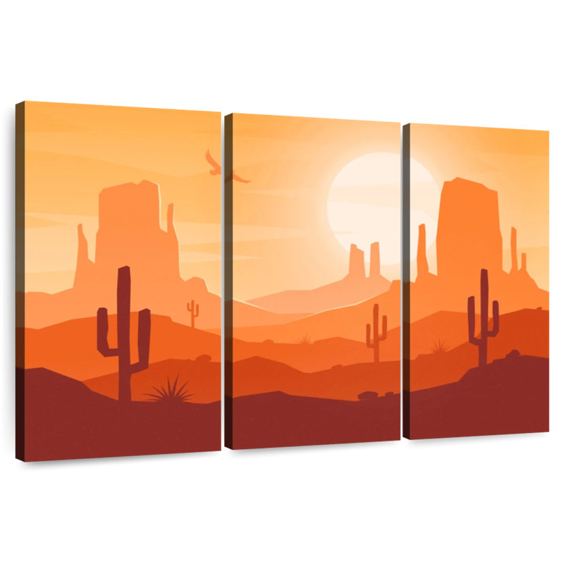 Lelar Simple Desert Landscape, 28" H x 45" W