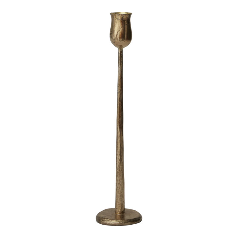Bougeoir de table en métal Auric, H 11,5 po x l 2,5 po x P 2,5 po