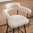 Kiylan Modern Swivel Upholstered 26.7" Linen Counter Stool with Curved Wing Back and Metal Frame-983346175