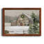 Winter Barn - cadre photo, reproduction d'art sur toile-73821412