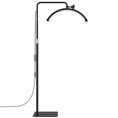 Lampe sur pied à DEL demi-lune avec rallonge pour cils