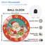 Christmas-Clock-Face-with-Santa-Gifts Art - 12'' Modern Glass Wall Clock