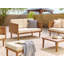Welara 122 cm W Acacia Solid Wood Outdoor Sofa with Cushions