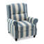   Ameiah Upholstered Farmhouse Manual Push Back Recliner with Solid Wood Legs-640785044