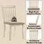 Ensemble de 2 chaises d'appoint en tissu brun clair et finition crème