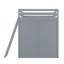 Lit mezzanine double avec garde-robe, bureau et tablettes