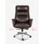 Chaise de bureau pivotante en cuir et acier Simple