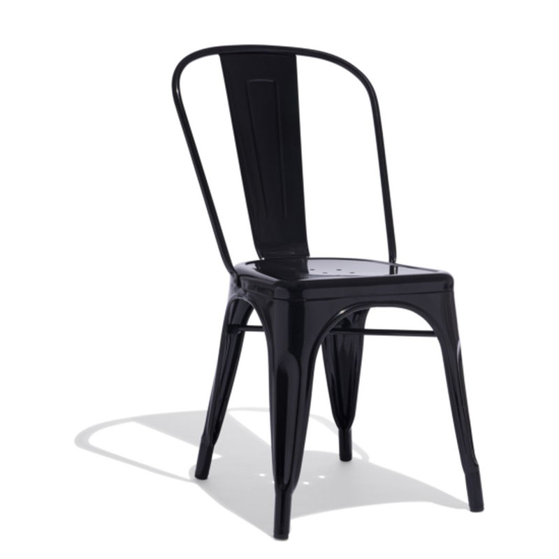 Chaise de patio empilable Hakana, Noir
