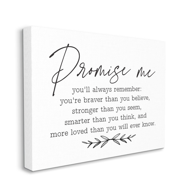 «Inspirational Self Love Quote Casual Botanical Design» par Lettred and Lined - Art textuel sur toile tendue