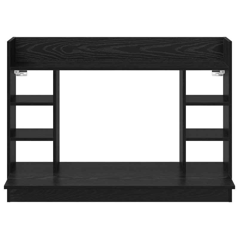 Wall-Mounted Desk 105X48x75 Cm Engineered Wood, Black Oak
