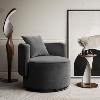 Bernella Upholstered Swivel Armchair
