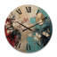 Horloge murale en bois massif Anyila-207813139