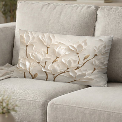 Coussin décoratif à motif de paysage - Magnolia Tree Glow II