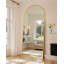 Miroir de plancher noir arqué avec support, miroir autoportant de 38 po x 77 po pour chambre à coucher-1950966364-1950966362