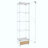 Modern Glass Display Cabinet With Drawer , Quick-Assembly Antique Cabinet With LED Lights, Tempered Glass Bookshelf,  1-Door Storage Case With 4 Shelves  For Living Room And Bedroom-1207236120