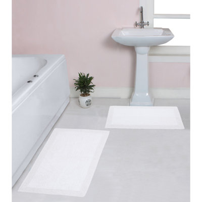 Luxury 100% Cotton Bath Rug (Set of 2) Reversible