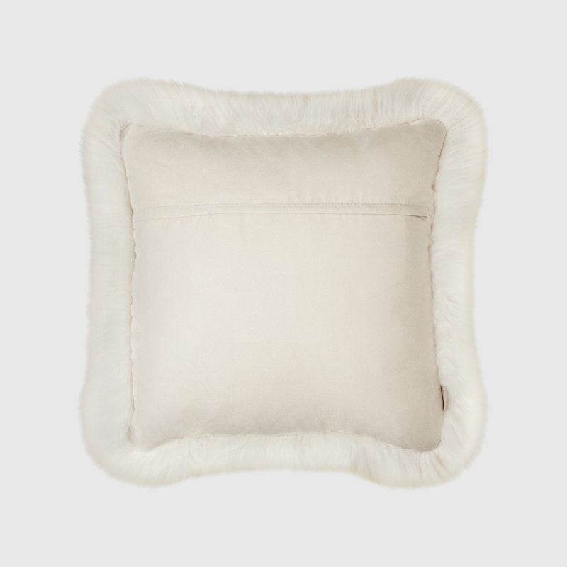 Fieldman Leather Reversible Throw Pillow, Birch