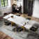 Myrasol 9 - Piece Dining Table Set With 94.48'' Extendable Sintered Stone Dining Table with 8 Fabric Chairs Dining For 8-10