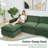 100" Modern Chenille Upholstered Sectional With Storage Ottoman-1045724516