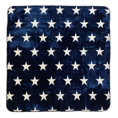 Tapis carré bleu marine à motif de touches étroites Callao 6 pi x 6 pi