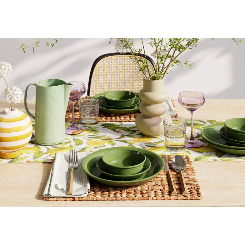 Kailua Collection Water Hyacinth Embroidered Rectangle Placemat