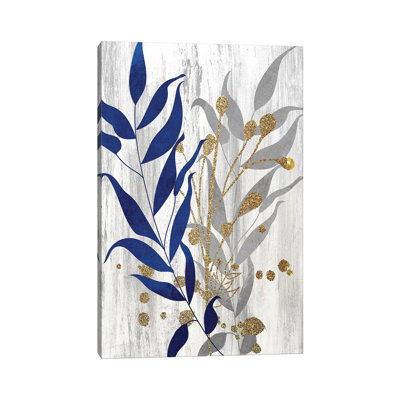 Blue And Grey II by Ann Bailey - Wrapped Canvas Print