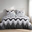 Ultrasoft Microfiber Double Duvet Set - Modern Zigzag, Zipper Closure, Easy Care